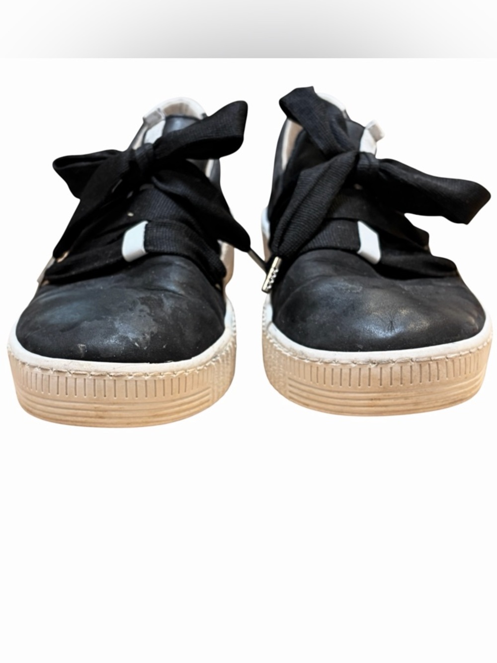GABOR Skyway Bow Suede Leather Ribbon Lace Platform Sneaker - UK5.5/ US8 - Picture 14 of 16